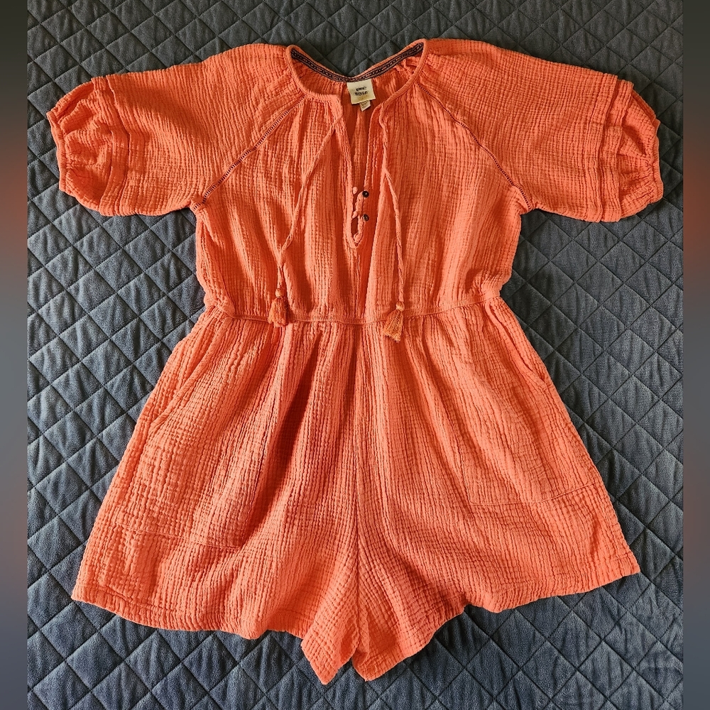 Knox Rose Peach Romper XXL